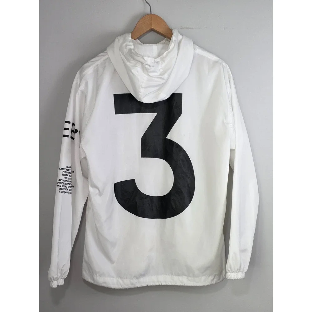Adidas X Kanye West Yeezus‎ Tour Wind Jacket Size M White Black Windbreaker Rare